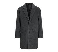 JACK & JONES Herren Jjhays Wool Blend Coat Mantel 12258389,Dark Grey Melange/Detail:HERRINGBONE,XS