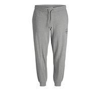 JACK & JONES Herren Jogginghose JPSTGORDON - Slim Fit - Plussize - Baumwolle, Größe:40, Farbe:Light Grey Melange 12172084