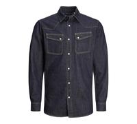 JACK&JONES Herren JJIRENO JJSHIRT MF 241 Jeanshemd, Blue Denim, S