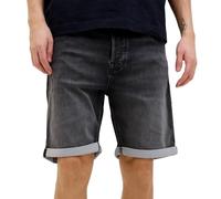 JACK&JONES Herren Jjirick Jjicon I.k Sq 062 Sn Shorts, Black Denim, L