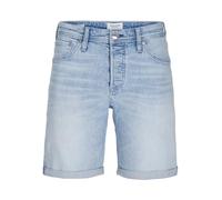 Shorts JACK & JONES "JJIORIGINAL mit stylischem Aufschlag und Knopf", Herren, Gr. XS, N-Gr, blau denim pack:am 361, Web, Obermaterial: 98% Baumwolle, 2% Elasthan, Abriebeffekte, regular fit kniefrei,