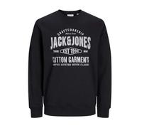 JACK & JONES Herren Jjjeans Sweat O-Neck Sweatshirt, Schwarz, S