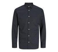 JACK & JONES Herren Jjjoe Print Shirt Ls Aw24 Freizeithemd, Schwarz, M