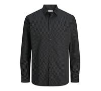 JACK & JONES Herren JJJOE Print Shirt LS SS24 Hemd 12254540 ,Black/Aop:ditsy Aop S24 ,S