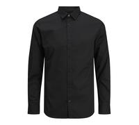 Jack & Jones Herren Jjjoe Shirt Plain Klassisches Hemd, Schwarz, M EU