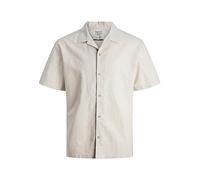 JACK & JONES Herren JJLINEN Resort Shirt SS Hemd12248594 ,Crockery ,M