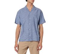 JACK&JONES Herren JJLINEN Resort Shirt SS Hemd, Faded Denim, S