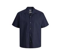 JACK&JONES Herren JJLINEN Resort Shirt SS Hemd, Navy Blazer, S