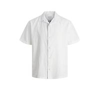 JACK & JONES Herren JJLINEN Resort Shirt SS Hemd12248594 ,Weiß ,S