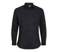 JACK & JONES Herren Jjprparma Shirt L/S Noos Businesshemd ,Black,L