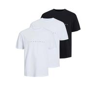 JACK & JONES Herren JJSTAR JJ Tee SS MP, A/2 x Black/White, XXXL