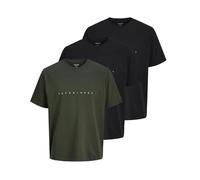 JACK & JONES Herren JJSTAR JJ Tee SS MP, C/2 x Black/Duffle Bag, XXL