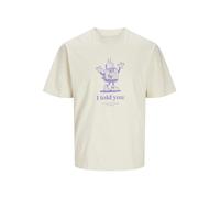 JACK&JONES Herren Jorgame Tee Ss Crew Neck Tg T-Shirt, Buttercream, XS