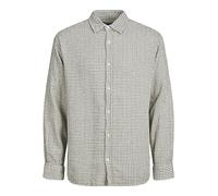 JACK & JONES Herren JORGRACIA Parker Check Shirt LS SN Poloshirt 12239322 ,Cloud Dancer ,S