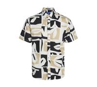 JACK & JONES Herren Jorjoshua Aruba AOP Shirt Ss Kurzarmhemd, Fields of Rye, L