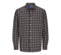JACK&JONES Herren JORJOSHUA Flannel Check Shirt LS Freizeithemd, Pavement, XS