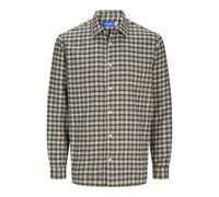 JACK&JONES Herren JORJOSHUA Flannel Check Shirt LS Freizeithemd, Vetiver, S