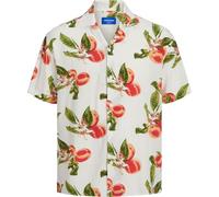 JACK & JONES Herren Jorluke Flores AOP Shirt Ss Styd24 Freizeithemd, Cloud Dancer, M