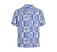 JACK & JONES Herren Jorluke Ocean Resort Shirt Ss Kurzarmhemd, Dazzling Blue, M