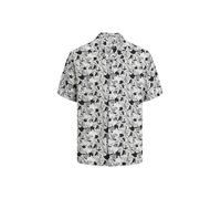 JACK & JONES Herren JORLUKE Party AOP Shirt SS BLK Kurzarmhemd 12251079,Cloud Dancer,XL