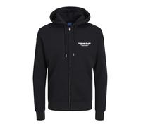 Jack & Jones Herren Jorvesterbro Sweat Zip Hood Pls Sweatjacke, Schwarz, 5XL Große Größen