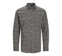 JACK & JONES Herren Jprblablackpool Stretch Shirt Ls Aw23 Sn Poloshirt 12237914 ,Emperador/Fit:slim Fit ,M