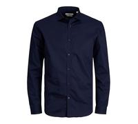 JACK & JONES Herren Jprblacardiff skjorte L/S Noos Langarmshirt, Navy Blazer, S EU