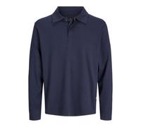 JACK & JONES Herren Jprblachad Ls Polo Styd Aw24, Night Sky, M