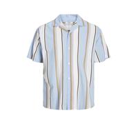 JACK & JONES Herren Jprblapalma Resort Shirt S/S Sn Freizeithemd 12252948,Palace Blue,XL
