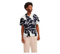 JACK & JONES Herren Jprblapalma Resort Shirt S/S Sn Freizeithemd 12252948,Snow White,S