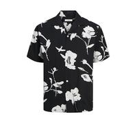 JACK&JONES Herren JPRBLAPALMA Resort Shirt S/S SN Kurzarmhemd, Black Onyx/Fit:Relaxed FIT, L