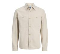 JACK & JONES Herren Jprblurayle Linen Bl. Solid Ls Shirt Sn Jprblurayle Linen Bl. Solid Ls Shirt Sn (1er Pack)