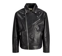 JACK&JONES Herren Jprccvince Leather Biker JKT Lederjacke, Black, L