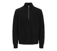 JACK & JONES Herren Jprwinter Knit Half Zip Styd Aw24, Black, X-Large