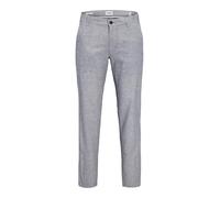 Jack & Jones Chino-Hose Herren JPSTACE Regular Fit Sommer Leinenmix Faded Denim Größe 32/34