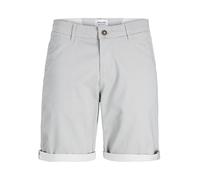 Chinoshorts JACK & JONES "JPSTBOWIE JJSHORT SA", Herren, Gr. M, N-Gr, oyster mushroom, Web, Obermaterial: 98% Baumwolle, 2% Elasthan, unifarben, slim fit kniefrei, Hosen Chinoshorts (48183940-M) oyste
