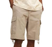 JACK & JONES Herren Jpstcole Barkley Jjcargo Shorts Sn Cargoshorts 12248685,Crockery,S