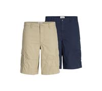 JACK&JONES Herren JPSTCOLE JJCAMPAIGN 2PK MP Shorts, Beige, S