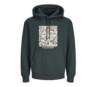 JACK & JONES Herren Kapuzenpullover Gedruckt, Forest River,S
