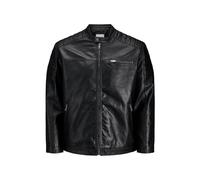 JACK & JONES Herren Kunstleder Jacke Plus Size Biker Bomber Übergangs Blouson Übergröße JJEROCKY