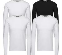 JACK & JONES Herren Langarmshirt 4er Pack hxl.1f Rundhals Basic LS Shirt Longsleeve Tee Core O-Neck(XXL, 4er Pack Mix #03)