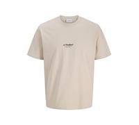 Jack & Jones T-Shirt SOHO – Rundhals, 100% Baumwolle, bedruckt – Beige Größe L