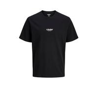 Jack & Jones T-Shirt JJESOHO TEE SS CREW NECK NOOS PLS bedruckt Rundhals Schwarz EU5XL
