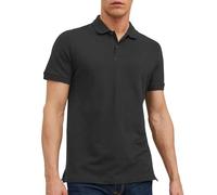 Jack & Jones Poloshirt Herren Basic – Slim Fit, 100% Baumwolle Piqué – Schwarz XXL
