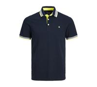 JACK & JONES Herren Poloshirt JJEPAULOS - Relaxed Fit Plussize XXL-8XL Baumwolle, Größe:6XL, Farbe:Dark Navy NEON 12143859
