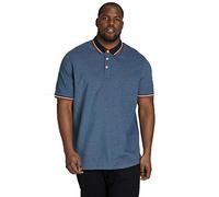 JACK & JONES Herren Poloshirt JJEPAULOS - Relaxed Fit Plussize XXL-8XL Baumwolle, Größe:6XL, Farbe:Denim Blue PS 12143859