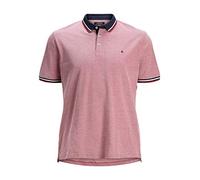 JACK & JONES Herren Poloshirt JJEPAULOS - Relaxed Fit Plussize XXL-8XL Baumwolle, Größe:XXL, Farbe:Rio Red PS 12143859