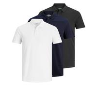 JACK & JONES Herren Jjebasic Polo Ss 3Pk Mp Noos, Navy Blazer, S (3er Pack)
