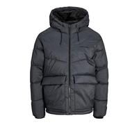 JACK & JONES Herren-Pufferjacke, durchgehender Reißverschluss, normale Passform, langärmelige Jacken für Herren, Größe S bis XXL, Dunkelgrau melierte Weste, L