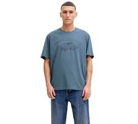 Jack & Jones T-Shirt JJEDENVER 12291213 Graphic Tee O-Neck – 100% Baumwolle, Rundhals – Blau M